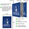 Duke Blue Devils Wordmark Double Sided House Banner Flag view 3