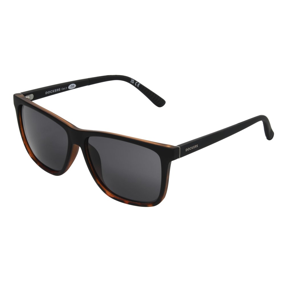 Dockers Men's ABEL Way Sunglasses, Black/Tortoise, 56.9mm