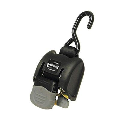 BoatBuckle Retractable Transom Tie Down Strap  Bolt On Retractable Ratchet Strap for Boat Trailer, Replaceable Boat Buckle for F08893, Intended for Freshwater Environments, 2x43 Inch, 1-Count