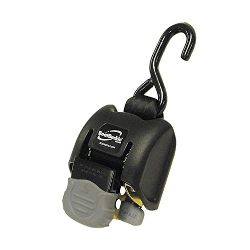 BoatBuckle Retractable Transom Tie Down Strap  Bolt On Retractable Ratchet Strap for Boat Trailer, Replaceable Boat Buckle for F08893, Intended for Freshwater Environments, 2x43 Inch, 1-Count