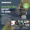 BoatBuckle Retractable Transom Tie Down Strap  Bolt On Retractable Ratchet Strap for Boat Trailer, Replaceable Boat Buckle for F08893, Intended for Freshwater Environments, 2x43 Inch, 1-Count view 2