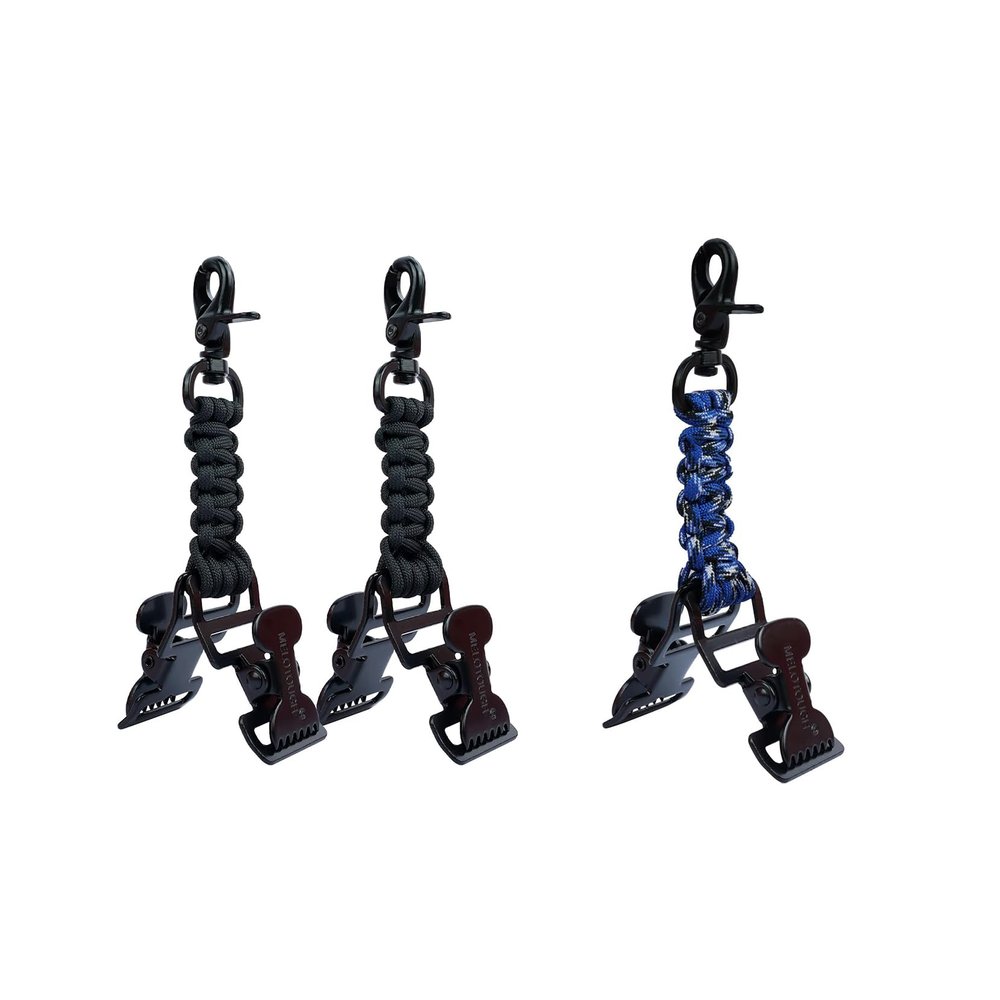 MELOTOUGH Tactical Glove Clip Work Glove Holder with 2 Alligator Clips for Tool Belt,Tactical Bag,Outdoor Accessory(Black 2pcs & Blue 1pcs)