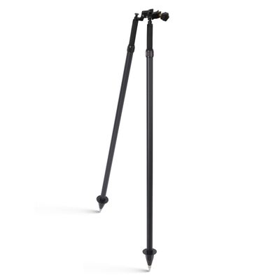Mountlaser Aluminum Thumb Release Bipod with Center Entry Head Poles Saver Clamp, Aluminum Surveying Tripod for Prism Surveying or GPS Poles of Total Station GPS GNSS