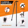 Mountlaser Aluminum Thumb Release Bipod with Center Entry Head Poles Saver Clamp, Aluminum Surveying Tripod for Prism Surveying or GPS Poles of Total Station GPS GNSS view 2