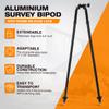 Mountlaser Aluminum Thumb Release Bipod with Center Entry Head Poles Saver Clamp, Aluminum Surveying Tripod for Prism Surveying or GPS Poles of Total Station GPS GNSS view 4