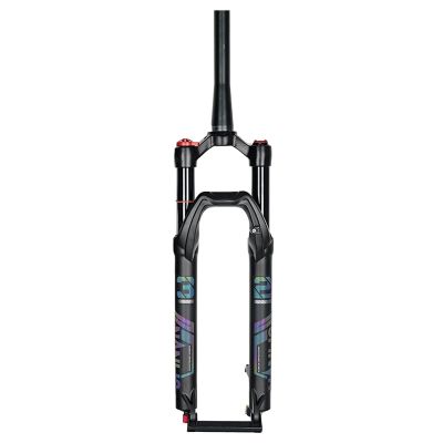 ZECHAO 26 27.5 29in Air Mountain Bike Suspension Forks,9mm Axle Disc Brake Rebound Adjustment Bike Shock Absorber Forks (Color : Tapered-Manual Lock, Size : 26inch)