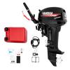 18HP Outboard Motor, 246cc 2 Stroke Fishing Boat Engine Water Cooled Gasoline Model Short Shaft, Heavy Duty Outboard Engine, CDI Ignition System, 4500-5500r/Min Water Transportation view 1