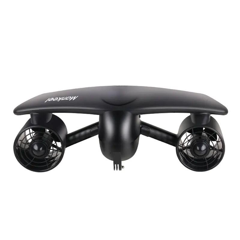 GOYOJO Underwater Scooter 50M Swimming Dual Motors, Action Camera Compatible Handheld Diving Equipment Electric Floatboard for Water Sports Snorkeling and Sea Adventures (Black)