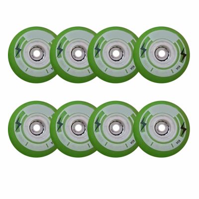 ZYANLING Inline Skate Wheels Outdoor/Indoor 8 Pack Light Up 72mm 76mm 80mm LED Glow Flash Inline Skate Replacement Wheels 85A