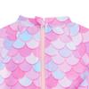 Baby Girl Swimsuit Mermaid Ruffle One Piece Swimsuit for Girls Long Sleeve Rash Guard Swimwear with UPF 50+ Sun Protection 6-9 Months 3-6 Months 0-3 Months 9-12 Months view 4