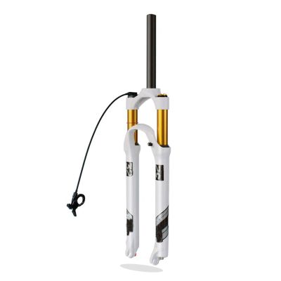 ZECHAO 26 27.5 29in Air Supension Front Fork,Rebound Adjustment Air Mountain Bike Suspension Fork Wire Control Fork 1-1/8" (Color : White, Size : 29inch)