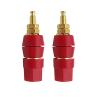 DWFSKZKV Banana Binding Post Terminal Connector Amplifier Terminals Speaker Plug Jack Adapter Red & Black (Color : 2 Red) view 1