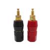 DWFSKZKV Banana Binding Post Terminal Connector Amplifier Terminals Speaker Plug Jack Adapter Red & Black (Color : 2 Red) view 2