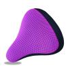 UNbit Bike Seat Bicycle Saddle 3D Soft Bike Seat Cover Cycling Silicone Seat Cushion Cycling Breathable Saddle Comfortable Bicycle Bike Bicycle (Color : Purple) view 1