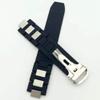 Kevisae Black Rubber Silicone Watch Band Compatible with Must De Cartier 21 Century Chronograph Quartz-Rubber Watch Band Strap for 20mm Cartier view 4