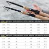 Telescopic Fishing Rod Combos Fishing Rod Spinning Fishing Rod M Power Hard Telescopic Carbon Fiber Travel Pole Wooden Handle Portable Fishing Rods Outdoor Fishing Poles (Size : Casting_2.7 m) view 2