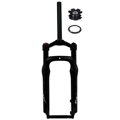 20 Inch Bikes Fat Front Fork 4.0" Tire 1-1/8" Straight Tube Mountain Bikes Bicycles Air Suspension Forks Quick Release 9*135mm Travel 120mm For Snow Beach XC AM DH ( Color : Black matte , Size : 20inc