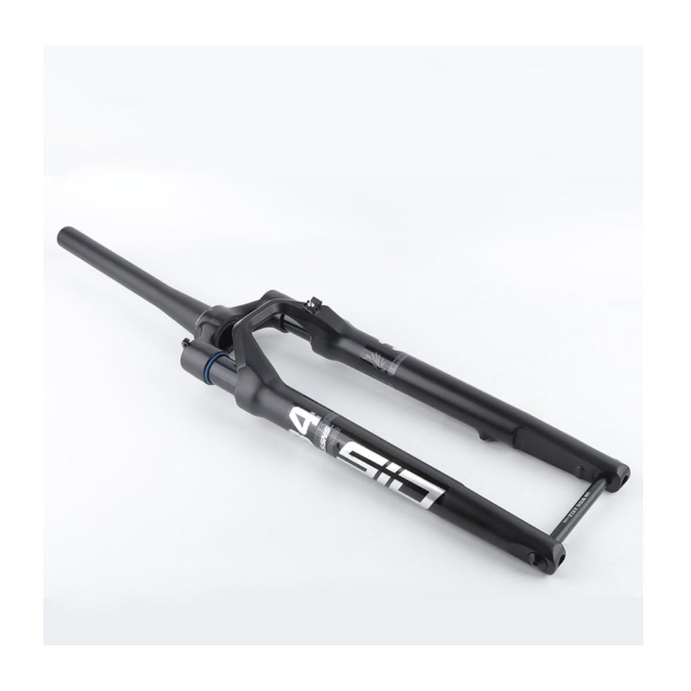 FukkeR 700c Bicycles Front Fork 1-1/2"" Tapered Mountain Road Bikes Suspension Forks 12mm100mm Thru Axle 40mm Travel Disc Brake Shoulder Lock Sportinggoods, Black, FukkeR001