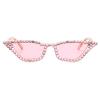 mincl Cat Eye Sunglasses for Women Sparkling Rhinestone Sunglasses Trendy Retro Diamond Glasses UV400 Protection (bling&pink) view 1