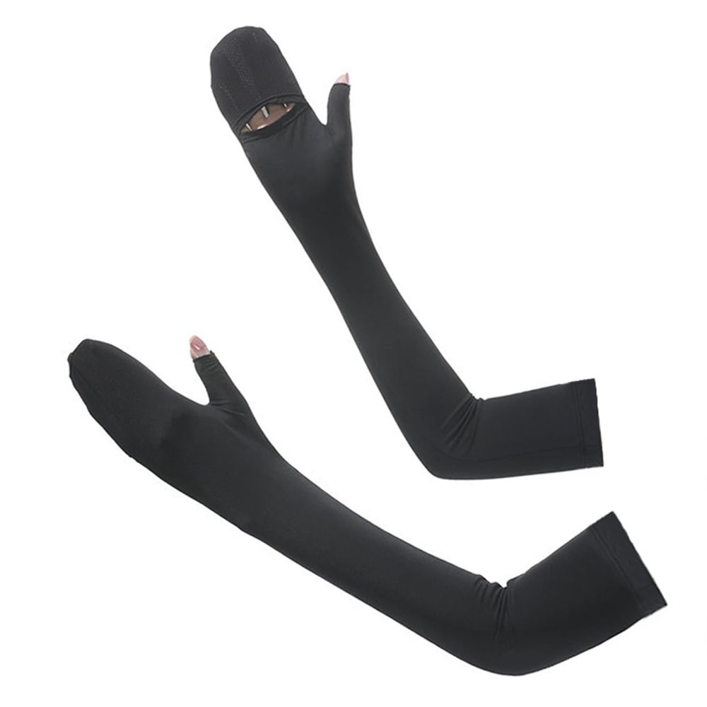 Beisto Driving Gloves Women Sun Sleeves for Women UV Protection Gloves UV Arm Sleeves for Women UV Gloves Sun Sleeves Gloves, Black