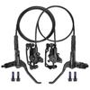 FukkeR Bicycles Hydraulic Disc Brake Front & Rear Kit 800mm/1400mm Aluminum Mountain Bikes Brakes for Ebike BMX Trail Fit 160mm Rotor with 2 Piston Caliper PM/is Adapter view 1