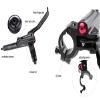 FukkeR Bicycles Hydraulic Disc Brake Front & Rear Kit 800mm/1400mm Aluminum Mountain Bikes Brakes for Ebike BMX Trail Fit 160mm Rotor with 2 Piston Caliper PM/is Adapter view 4