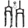 FukkeR 20 Inch Mountain Bikes Bicycles Air Front Fork for 4.0 Tire 1-1/8 Straight Snow Fat Mountain Bikes Suspension Forks Travel 95MM Quick Release QR 1359mm Disc Brake view 1
