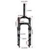 FukkeR 20 Inch Mountain Bikes Bicycles Air Front Fork for 4.0 Tire 1-1/8 Straight Snow Fat Mountain Bikes Suspension Forks Travel 95MM Quick Release QR 1359mm Disc Brake view 2
