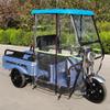 Sanbengzi Covers,Electric Tricycle Awning,Transparent rain Curtain,Rain Sun Wind Proof Tarp for Electric Tricycle Frame Canopy,red view 1