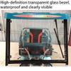 Sanbengzi Covers,Electric Tricycle Awning,Transparent rain Curtain,Rain Sun Wind Proof Tarp for Electric Tricycle Frame Canopy,red view 4
