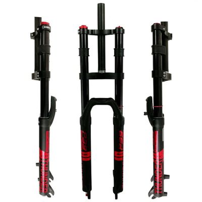 27.5 29 Inch Mountain Bikes Bicycles Suspension Fork 1-1/8 Threadless Straight Tube Mountain Bikes Air Front Forks 9100mm QR Travel 160mm Shoulder Control Damping ( Color : Matte red , Size : 29inch
