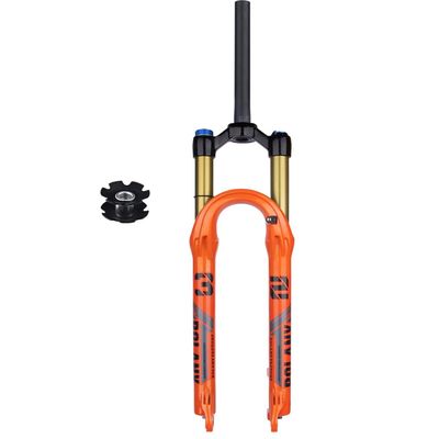 27.5 / 29 Inch Mountain Bikes Bicycles Air Suspension Fork 1-1/8 Straight Tube Mountain Bikes Front Forks 9100mm QR 120mm Travel Manual Remote Locking Fit XC AM ( Color : Orange , Size : 29inch ML )
