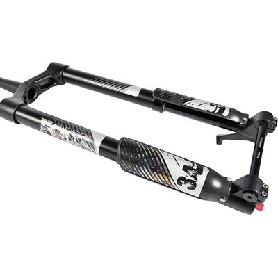 FukkeR 20 24 26 Inch Universal Mountain Bikes Suspension Fork Damping Mountain Bikes Inverted Front Forks 130mm Travel 15015 Thru Axle 1 1/8 Tapered Tube Snow Beach XC