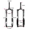 FukkeR 20 24 26 Inch Universal Mountain Bikes Suspension Fork Damping Mountain Bikes Inverted Front Forks 130mm Travel 15015 Thru Axle 1 1/8 Tapered Tube Snow Beach XC view 2