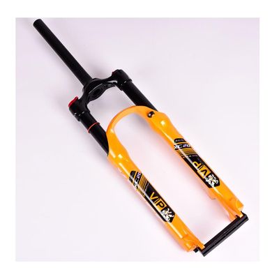 26 27.5 29 Mountain Bikes Air Suspension Fork 1-1/8" Straight Ultralight Aluminum Alloy Mountain Bikes Front Forks Travel 120mm Quick Release 9*100 Manual Lockout ( Color : Orange , Size : 27.5inch )