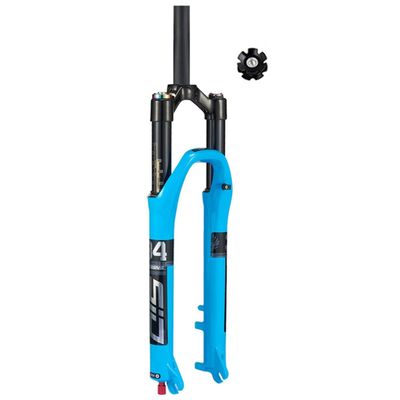 26 27.5 29 In Air Mountain Bikes Suspension Fork Damping 1 1/8 Straight Tube Bicycles Front Forks Fit Mountain Bikes Touring Folding XC E-Bikes 120mm Travel QR 9MM ( Color : Blue manual , Size : 26inc