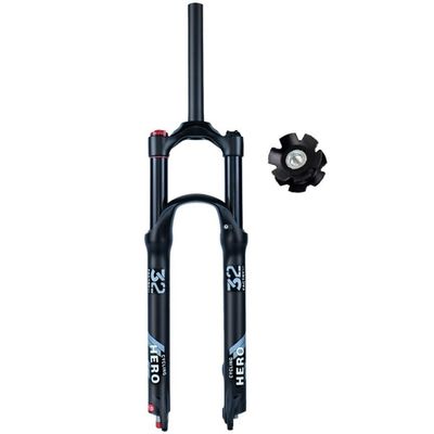 Mountain Bikes Mountain Bikes Air Suspension Fork 26 27.5 29 Inch Bicycles Front Forks 1-1/8'' Manual Remote Lockout Rebound Adjust QR 9mm Disc Brake Travel 140mm ( Color : Black manual , Size : 26inc