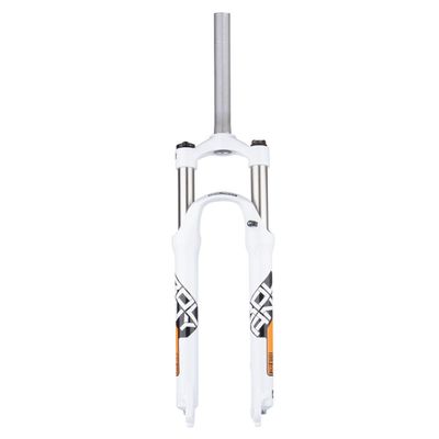 26/27.5/29 Inch Mountain Bikes Bicycles Front Fork Manual Lockout 1-1/8" Straight Mountain Bikes Suspension Forks Mechanical Shocks 105mm Travel 9*100 QR Fit XC AM ( Color : White orange , Size : 29in