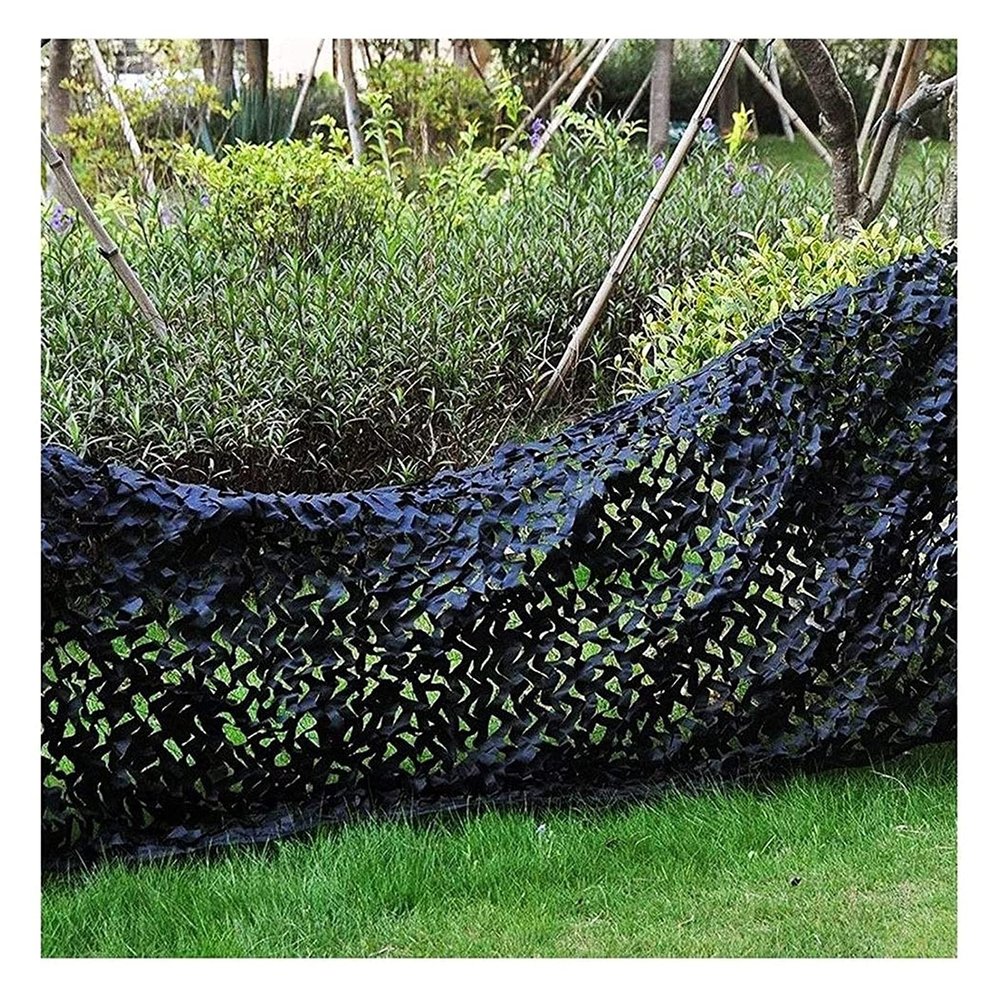 CFDZCP Camouflage Net Black Reinforced Military Hunting Shooting Camouflage Net Outdoor Decor for Garden Gazebo Shade Net (Size : 6 * 10M(19.7 * 32.8ft))