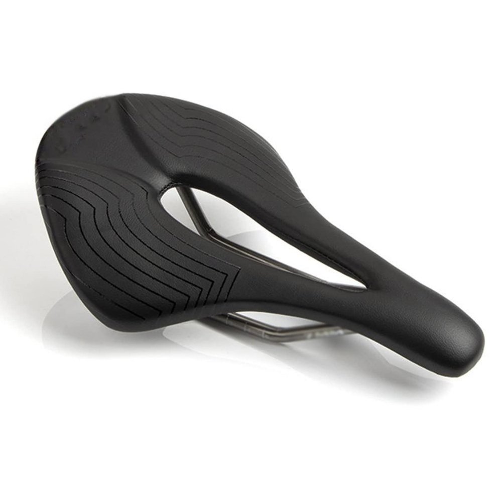 UNbit Bike Seat Mountain Road Bike Seat Hollow Microfiber Leather Breathable Comfortable Titanium Bow Carbon Fiber Seat Bicycle
