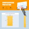 ProSlam Yellow Basketball Pole Pad 72" Tall and 2" Thick Fits 6"x6" Pole All-Weather Durable UV-Resistant Waterproof Square Basketball Pole Padding for Player Protection and Safety view 4