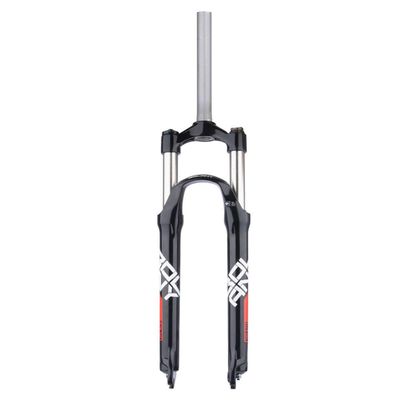 26/27.5/29 Inch Mountain Bikes Bicycles Front Fork Manual Lockout 1-1/8" Straight Mountain Bikes Suspension Forks Mechanical Shocks 105mm Travel 9*100 QR Fit XC AM ( Color : Black red , Size : 27.5inc