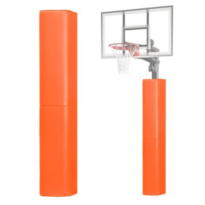 ProSlam Orange Basketball Pole Pad 72" Tall and 2" Thick Fits 6"x6" Pole All-Weather Durable UV-Resistant Waterproof Square Basketball Pole Padding for Player Protection and Safety