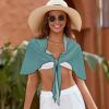Custom Black Swimsuit Cover Up Sarongs Personalized Wrap Skirts Beach Wrap For Women Swimsuit Wraps Style04 view 3