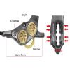 FukkeR Mountain Bikes Hydraulic Disc Brake Left Rear 1500mm Mountain Bikes Brakes With 4 Piston Caliper PM/is Adapter Fit 160/180mm Rotor Aluminum Lever For Ebike BMX XC, Gray, FukkeR001 view 2