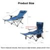 Portable Folding Adjustable Recliner Sitting and Laying Lunch Break Suitable for Outdoor Camping, Fishing with Removable Footrest view 2