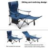 Portable Folding Adjustable Recliner Sitting and Laying Lunch Break Suitable for Outdoor Camping, Fishing with Removable Footrest view 3
