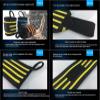 SUOGTS Elastic Compression Wrist Wraps for Weightlifting, Wrist Straps Brace Support with Thumb Loop for Men Women Cross Training Gym WOD Working Out (Pair) (BlackYellow) view 4