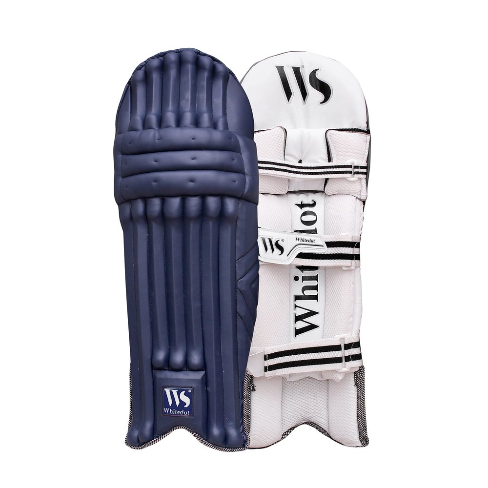 Whitedot Cricket Batting Legguard - Cricket Batting Pads - Dot 2.1 Navy Blue MRH, Men's Right Hand
