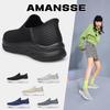 AMANSSSE Walking Shoes Women Comfort Slip on Shoes Workout Sneakers Maternity Shoes Non Slip Zapatos de Mujer Black Size 5.5 view 2